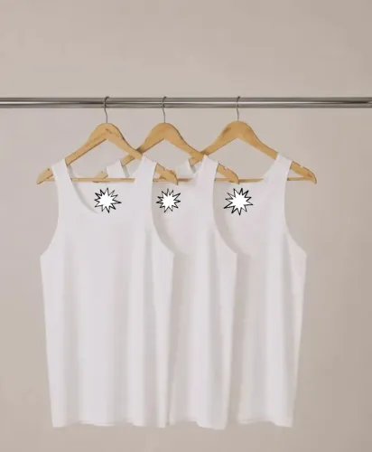 Kit 3 Camisas Regatas 100% Algodão- Tam. G