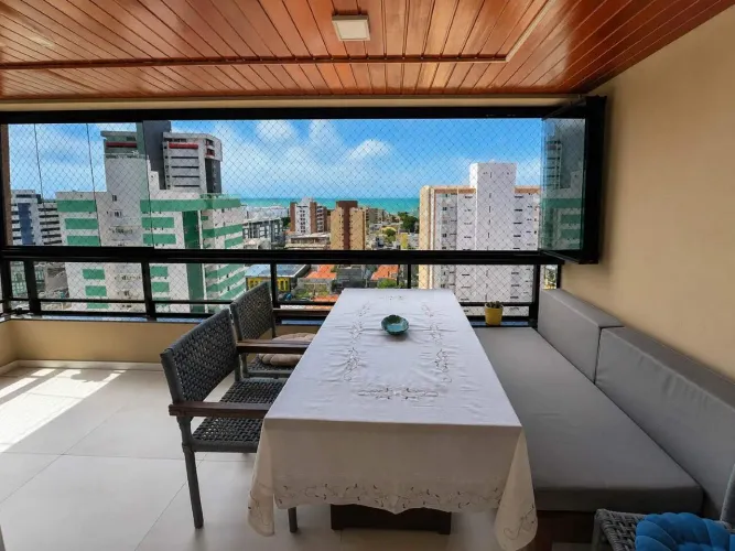 Apartamento Frente para Aluguel na Manaíra (João Pessoa/PB) | 3 Quartos (1 Suíte) + Vista