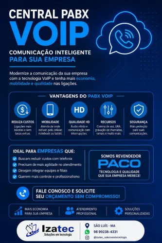 Voip -  PABX - central telefônica 