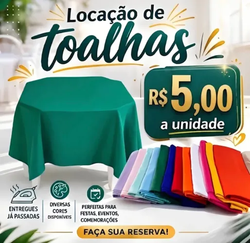 Alugo toalhas de mesas p/ eventos