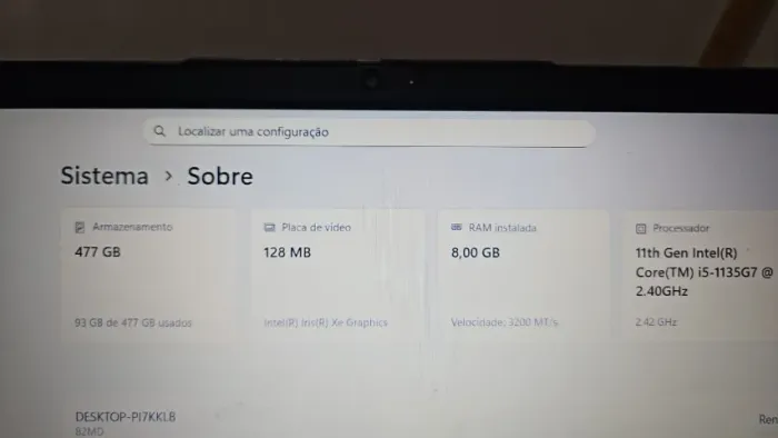 Notebook Lenovo Ideapad 3 Intel Core i5 11Gen