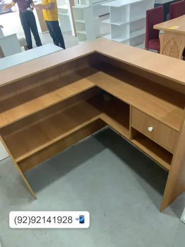 Balcão caixa amadeirado 100% MDF 