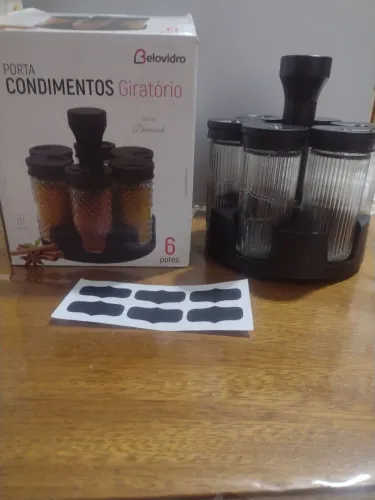 Porta condimentos giratório - Belovidro. Nunca foi usado , na caixa original. 