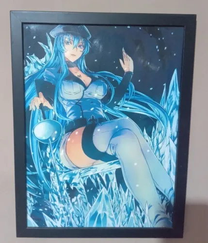 Quadro Geek com Moldura Esdeath - Akame Ga Kill