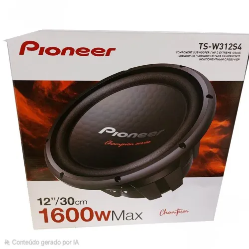 Subwoofer Pioneer Car 1600w 12->NOVO