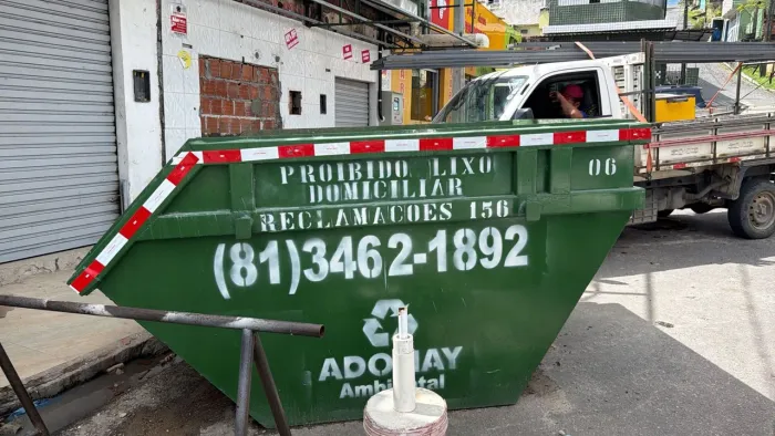 Locação de Caçambas Estacionárias. 