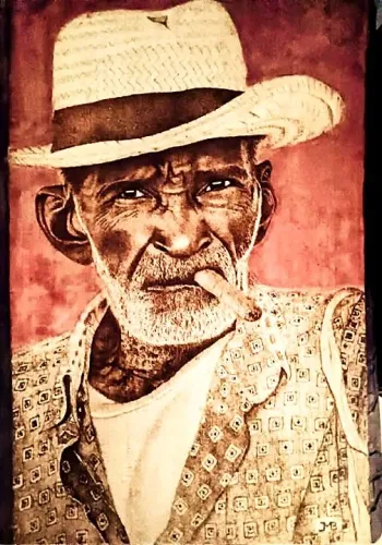 obras de arte em pirografias 
