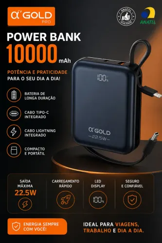 Promoção Carregador Portátil GOLD
