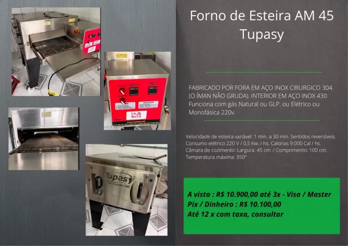 Forno esteira