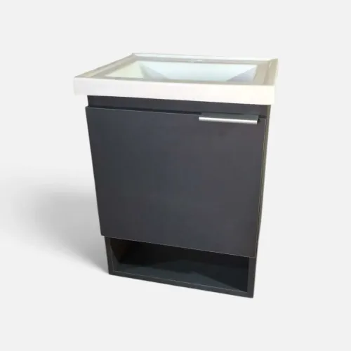 Gabinete de banheiro com pia.