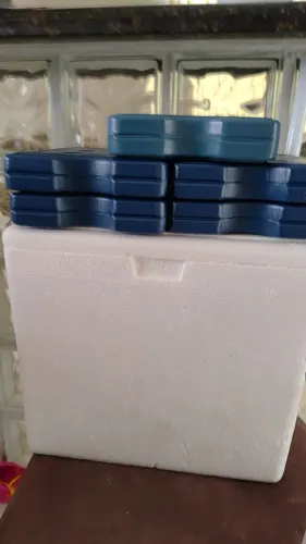 Kit gelada isopor e gelos artificiais