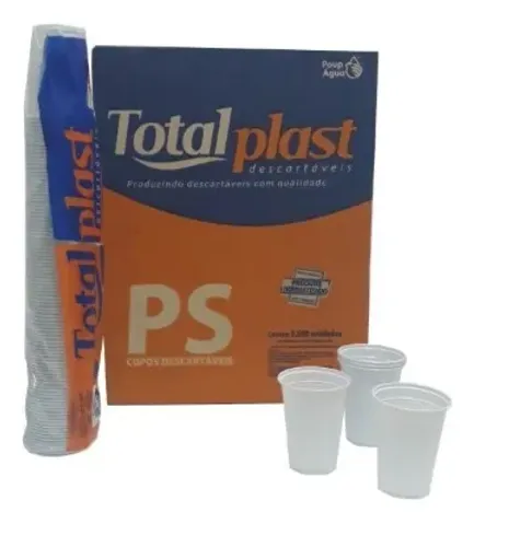 Caixa de Copos Descartáveis Branco 180ml Totalplast (1cx) 2500und