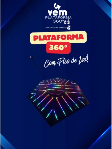 Plataforma 360 com piso de led