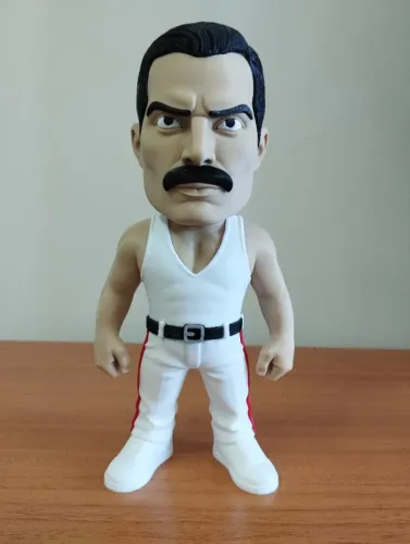 Boneco Freddie Mercury Action Figure Live Aid Impressão 3D Colecionável