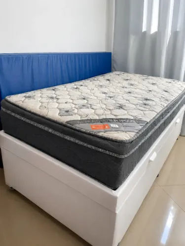 Cama Baú Solteiro + Colchão Ortobom Fashion Orto Super Pocket