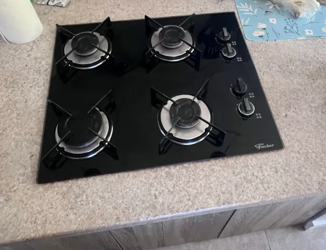 Cooktop Fischer 4 bocas vidro preto