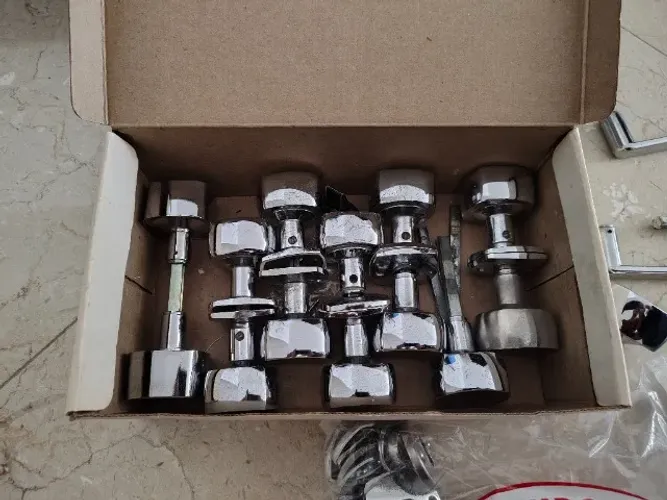 Lote 18 maçanetas de aço inox usadas