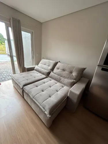 Sofá retrátil e reclinável 2.0m 3 lugares muito confortável Tecido em suede 