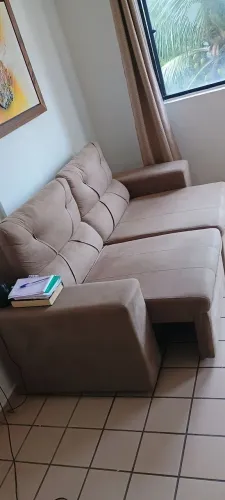 Sofá retrátil novo 3 lugares