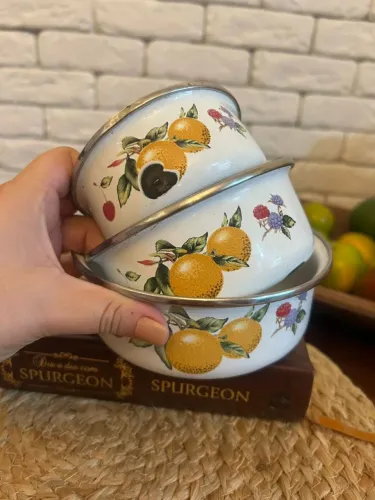Conjunto 3 Tigeles Branca em Ágata