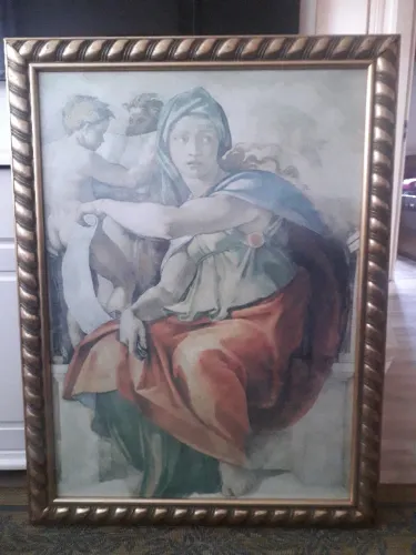 Quadro de Parede Sibila Delfica Michelangelo 102 x 77cm - Baixei o preço!