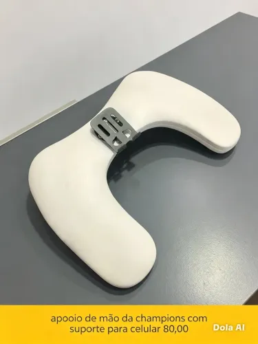 Apoio de mãos para nail designer com suporte para celular da champions