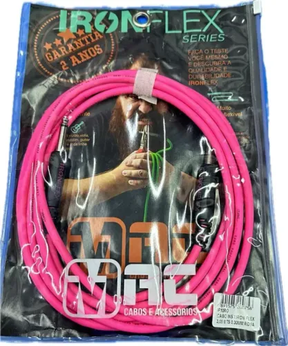 Cabo De Instrumentos Mac Ironflex 3,05m Rosa P10 P10