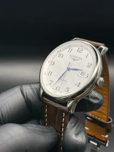 Relógio Masculino Longines Couro Marrom - Automático - Top Prem AAA+ - 41mm - Vidro Safira