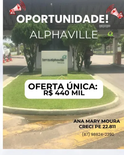OPORTUNIDADE LOTE NO ALPHAVILLE_PETROLINA