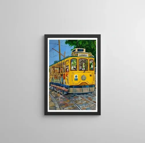 Quadro Decorativo Bonde De Santa Teresa Guimaraes A3