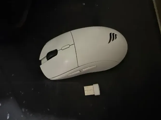 Mouse Gamer Fallen Pantera Pro Wireless Sem Fio Com Led Rgb + 4 Covers Branco