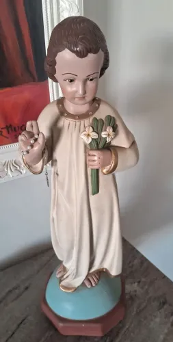 Bela imagem do Menino Jesus estilo barroco 50cm
