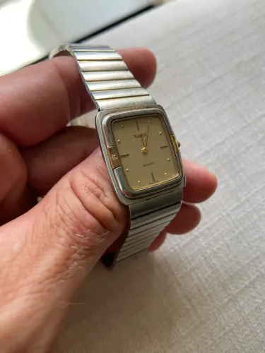 Relógio Natan Quartz Swiss Made Vintage Masculino Aço Original