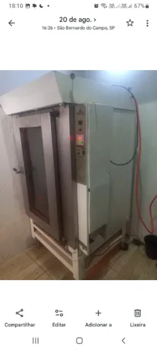 Forno pro-gas industrial de 12 assadeiras 