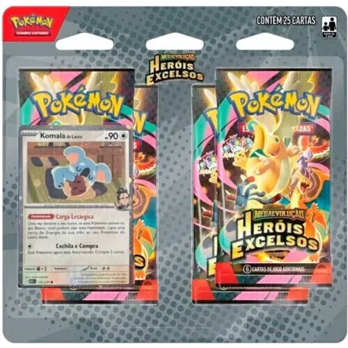 Blister Quádruplo Pokémon Heróis Exelsos Komala ou Tangela - COPAG ORIGINAL 