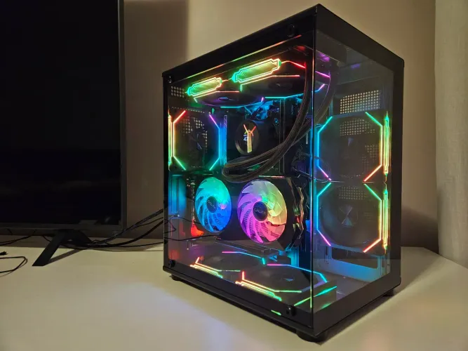 Pc Gamer AM5 DDR5 Ryzen 5 7400f RTX 4060ti de 16gb memória ram 16gb SSD 1tb