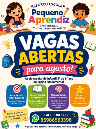 Reforço Escolar e apoio pedagógico