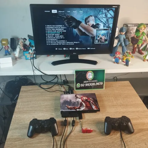 Ps2 prontinho para jogar cheio de jogos