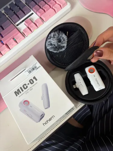 Microfone para iPhone: Hohem Mic-01 2.4GHz Clip
