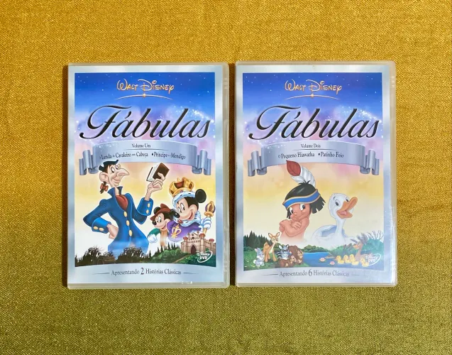 DVD Duplo Walt Disney Fábulas: Volume Um (2 histórias) e Volume Dois (6 histórias)