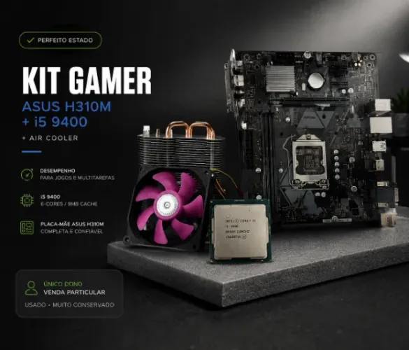 KIT GAMER ASUS H310M e PROCESSADOR i5 9400 (1151) + AIR Cooler