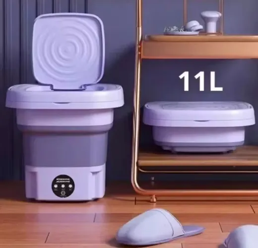 Mini máquina de lavar roupa 11L dobrável portátil moderna máquina de lavar automática 110v