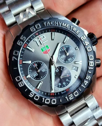 Relógio Tag Heuer Fórmula 1 Cinza Grafite F1 Inox Cronógrafo 