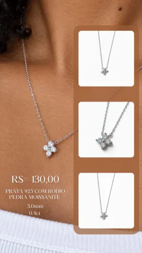 Colar em prata 925 com MOISSANITE