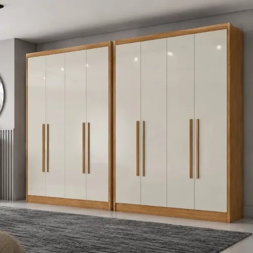 2 Guarda-roupa New Larg. 3.18m 8 Portas 100%MDF rf65