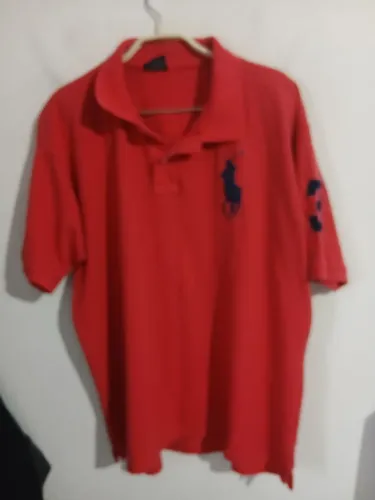 CAMISA POLO RALPH LAUREN VERMELHA BIG PONY VINTAGE ANOS 80/90 IMPECÁVEL G