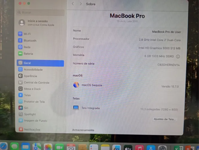 APPLE MACBOOK I7 ESTADO DE NOVO 