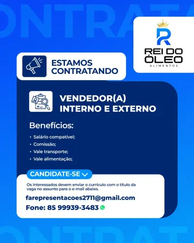 Vendedor interno e externo 