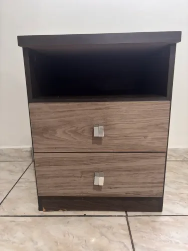 Mesa de Cabeceira Rimo MDF Amadeirada 2 Tons - Moderna e Elegante