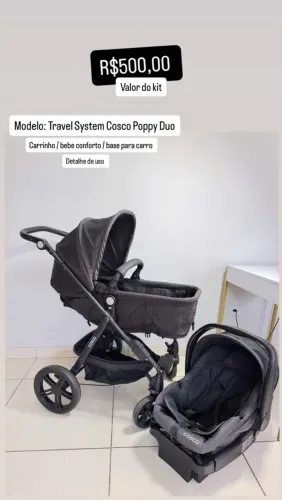 KIT CARRINHO + BEBÊ CONFORTO 